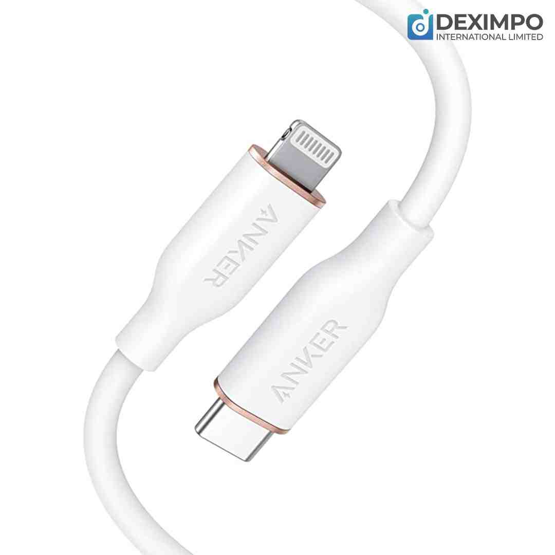 Anker PowerLine Soft USB-C to Lightning Cable 3ft – White.