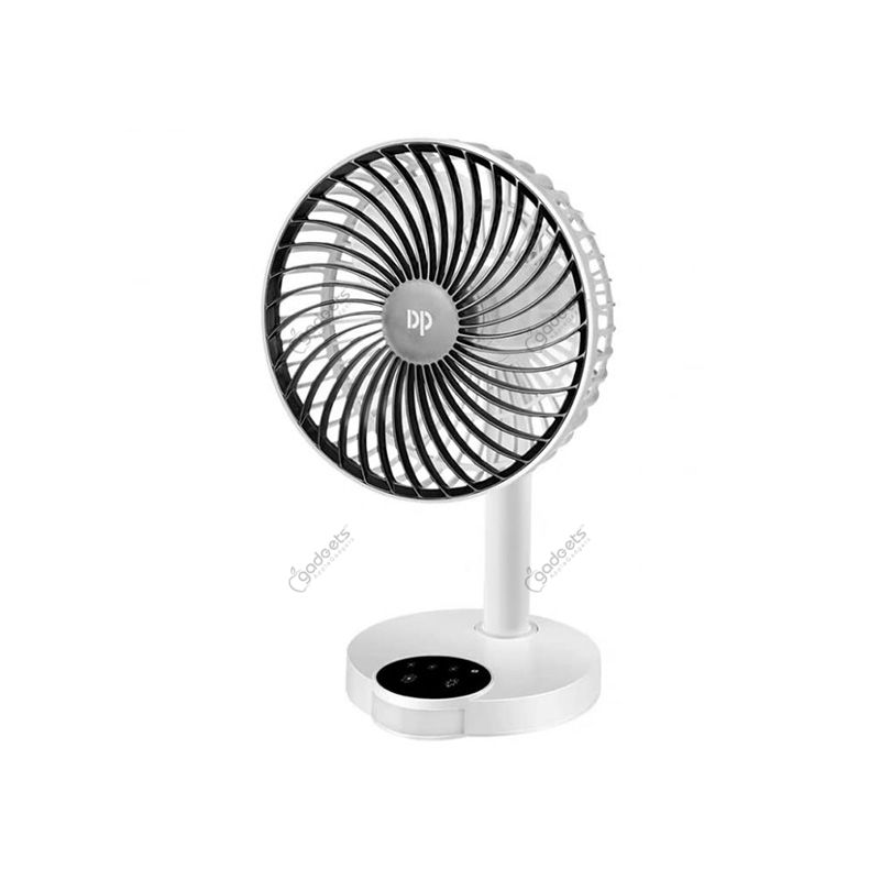 DP 7626 Rechargeable Table Fan With Led Light